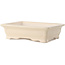 Rectangular ivory bonsai pot by Yixing - 180 x 125 x 60 mm