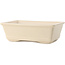 Maceta rectangular para bonsái marfil de Yixing - 180 x 130 x 50 mm