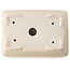 Maceta rectangular para bonsái marfil de Yixing - 180 x 130 x 50 mm