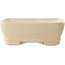 Maceta rectangular para bonsái marfil de Yixing - 180 x 140 x 60 mm
