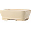 Maceta rectangular para bonsái marfil de Yixing - 180 x 140 x 60 mm