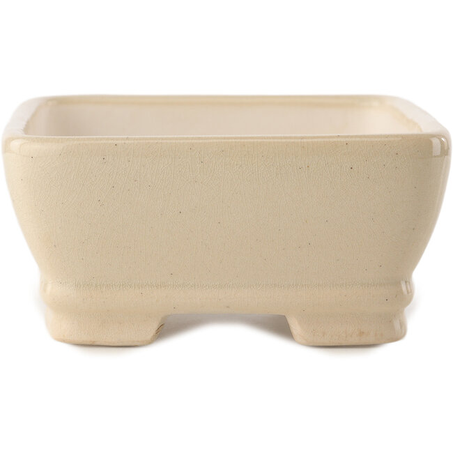 Rectangular ivory bonsai pot by Yixing - 180 x 140 x 60 mm