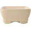 Maceta rectangular para bonsái marfil de Yixing - 180 x 140 x 60 mm
