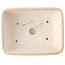 Pot à bonsaï rectangulaire ivoire par Yixing - 180 x 140 x 60 mm