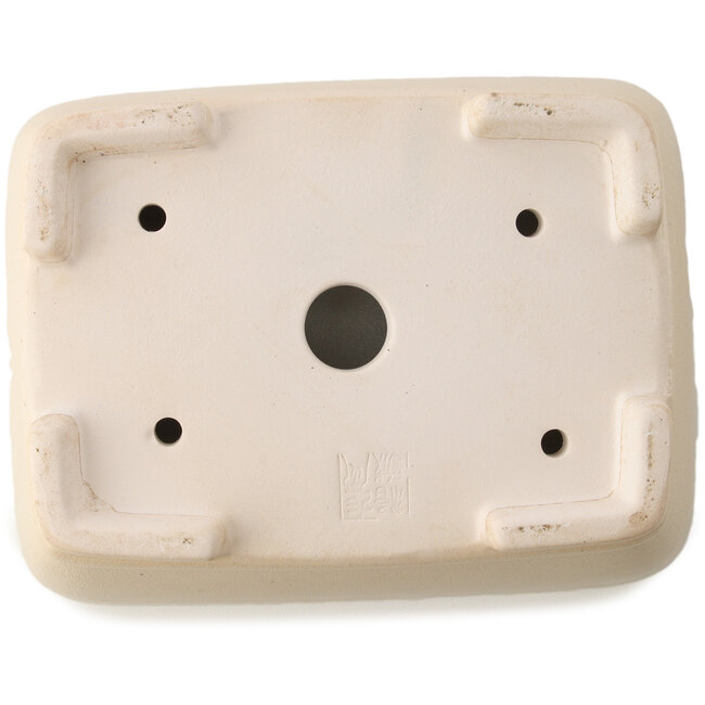 Rectangular ivory bonsai pot by Yixing - 180 x 140 x 60 mm