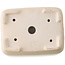 Maceta rectangular para bonsái marfil de Yixing - 180 x 140 x 60 mm
