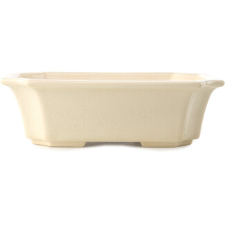 Yixing 220 mm  ivory coloured bonsai pot by Yixing, China