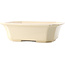 Vaso bonsai rettangolare in avorio di Yixing - 220 x 180 x 60 mm