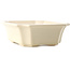 Maceta rectangular para bonsái marfil de Yixing - 220 x 180 x 60 mm