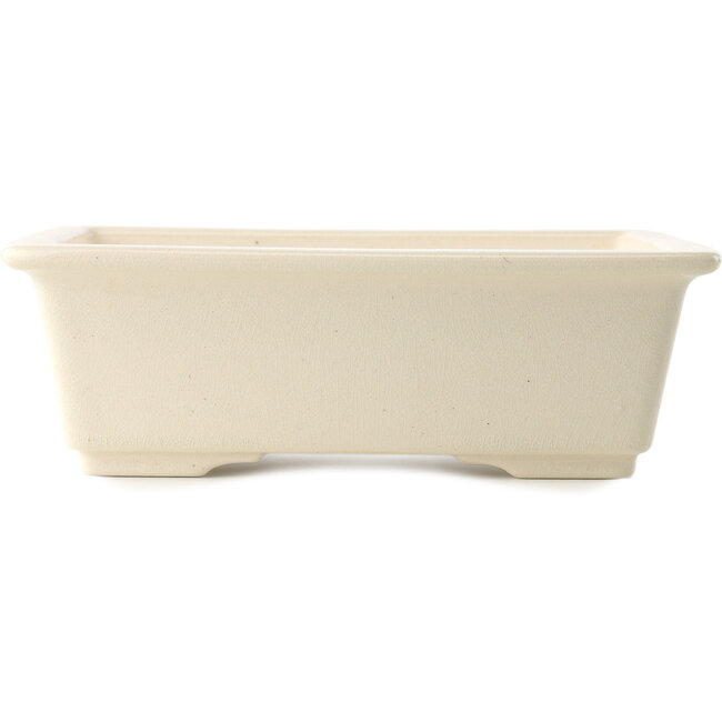 Rechthoekige ivoren bonsaipot van Yixing - 215 x 170 x 70 mm