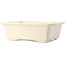 Maceta rectangular para bonsái marfil de Yixing - 215 x 170 x 70 mm