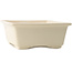 Pot à bonsaï rectangulaire ivoire par Yixing - 215 x 170 x 70 mm
