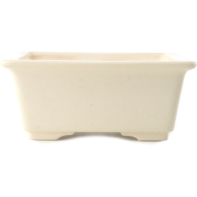 Rechthoekige ivoren bonsaipot van Yixing - 215 x 170 x 70 mm