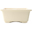Pot à bonsaï rectangulaire ivoire par Yixing - 215 x 170 x 70 mm