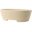 Oval ivory bonsai pot by Yixing - 235 x 185 x 75 mm