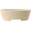 Maceta ovalada para bonsái marfil de Yixing - 235 x 185 x 75 mm