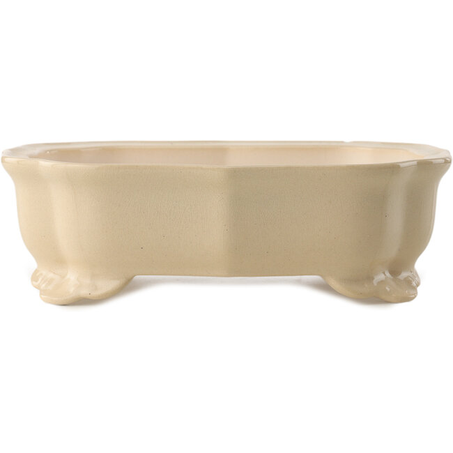 Vaso bonsai Mokko avorio di Yixing - 245 x 190 x 70 mm