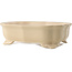 Mokko ivory bonsai pot by Yixing - 245 x 190 x 70 mm