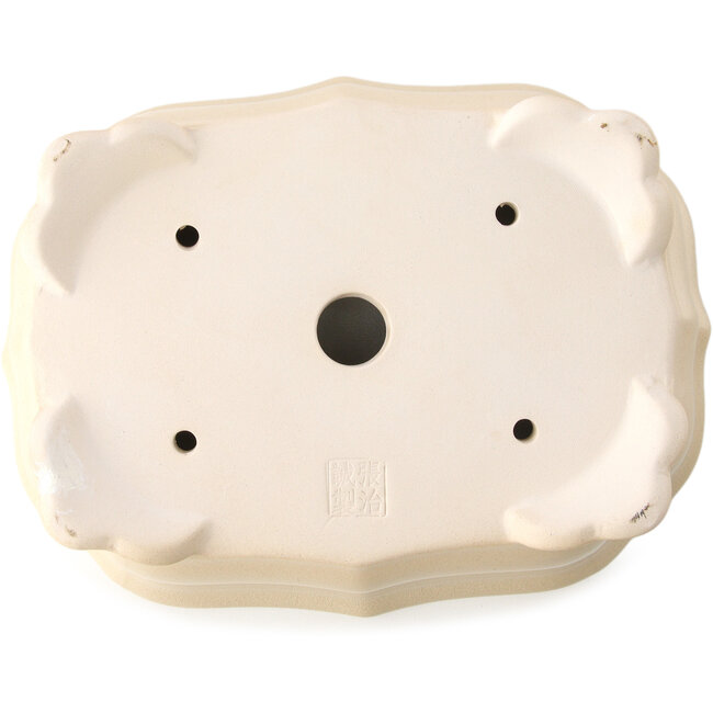 Maceta para bonsái Mokko marfil de Yixing - 245 x 190 x 70 mm