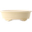 Oval ivory bonsai pot by Yixing - 270 x 200 x 80 mm