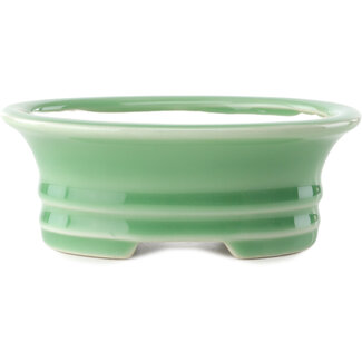 Yixing 150 mm  celadon green bonsai pot by Yixing, China