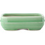 Rechthoekige celadon groene bonsaipot van Yixing - 150 x 100 x 60 mm