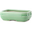 Maceta rectangular para bonsái verde celadón de Yixing - 150 x 100 x 60 mm