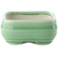Maceta rectangular para bonsái verde celadón de Yixing - 150 x 100 x 60 mm