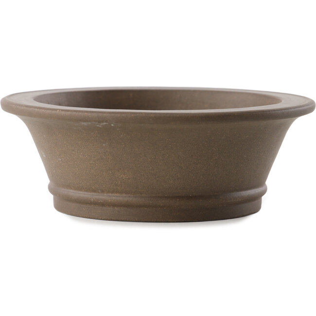 Pot à bonsaï rond non émaillé par Yixing - 140 x 140 x 50 mm