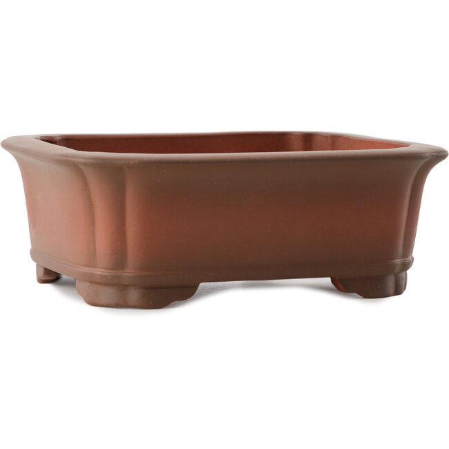 Rechteckiger unglasierter Bonsai-Topf von Yixing - 172 x 134 x 60 mm