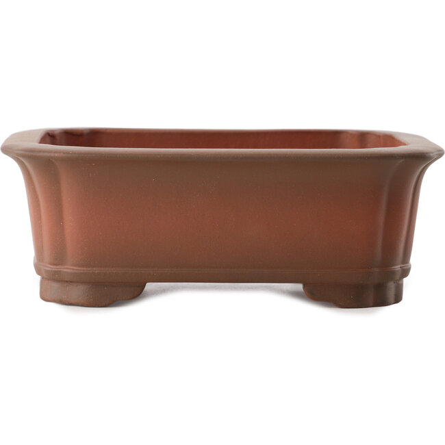Rechteckiger unglasierter Bonsai-Topf von Yixing - 172 x 134 x 60 mm