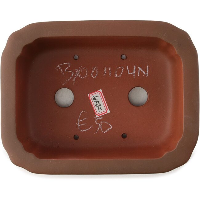 Vaso bonsai rettangolare non smaltato di Yixing - 172 x 134 x 60 mm