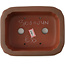 Pot à bonsaï rectangulaire non vernissé par Yixing - 172 x 134 x 60 mm