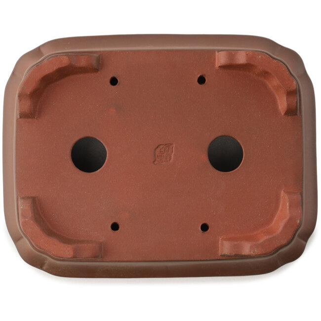 Maceta rectangular para bonsái sin esmaltar de Yixing - 172 x 134 x 60 mm