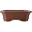 Rectangular unglazed bonsai pot by Yixing - 175 x 135 x 53 mm