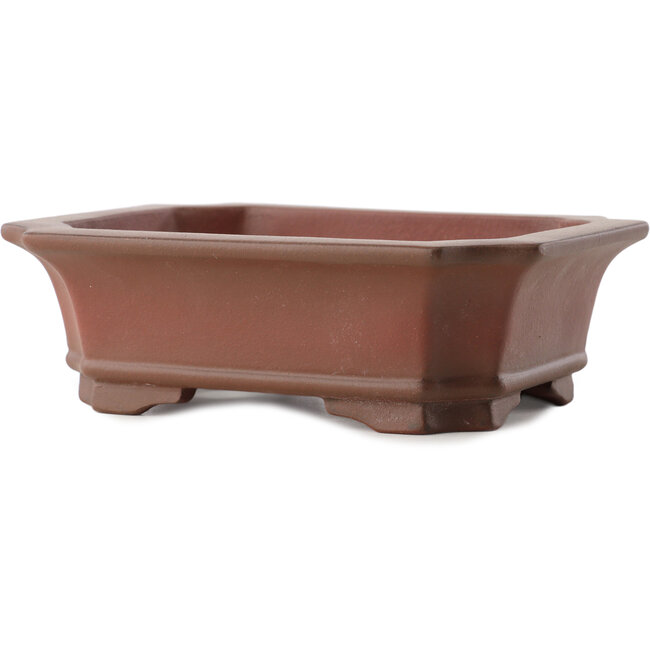 Rechteckiger unglasierter Bonsai-Topf von Yixing - 175 x 135 x 53 mm