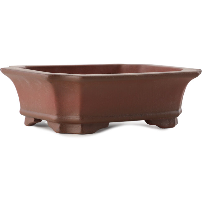 Pot à bonsaï rectangulaire non émaillé par Yixing - 175 x 135 x 53 mm