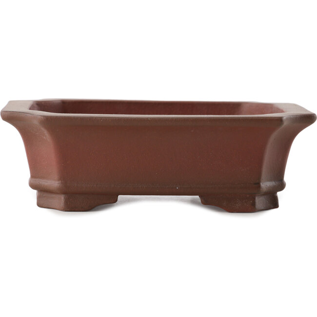 Pot à bonsaï rectangulaire non émaillé par Yixing - 175 x 135 x 53 mm