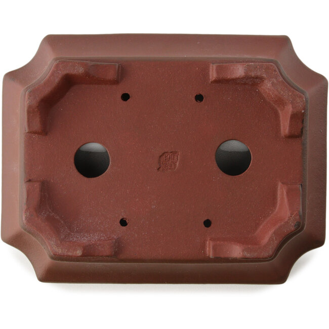 Pot à bonsaï rectangulaire non émaillé par Yixing - 175 x 135 x 53 mm