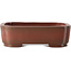 Rectangular unglazed bonsai pot by Yixing - 173 x 135 x 50 mm