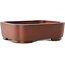 Rectangular unglazed bonsai pot by Yixing - 173 x 135 x 50 mm