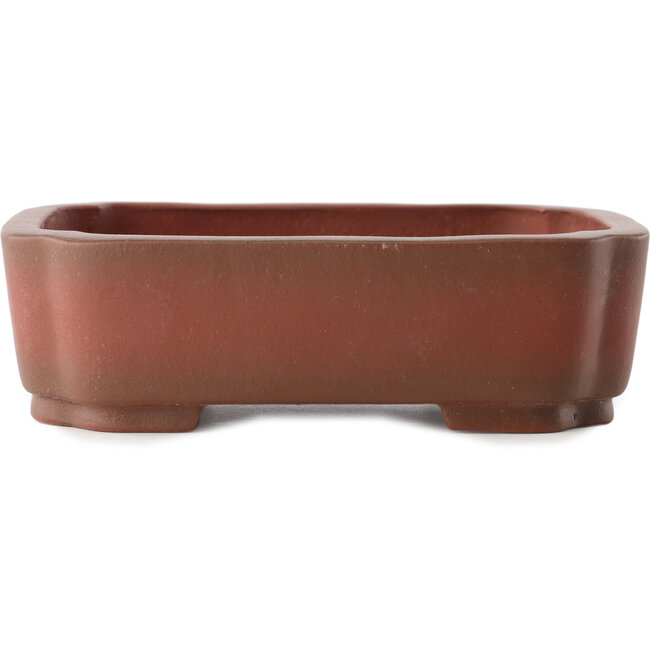 Rechthoekige ongeglazuurde bonsaipot van Yixing - 173 x 135 x 50 mm