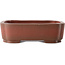 Pot à bonsaï rectangulaire non vernissé par Yixing - 173 x 135 x 50 mm