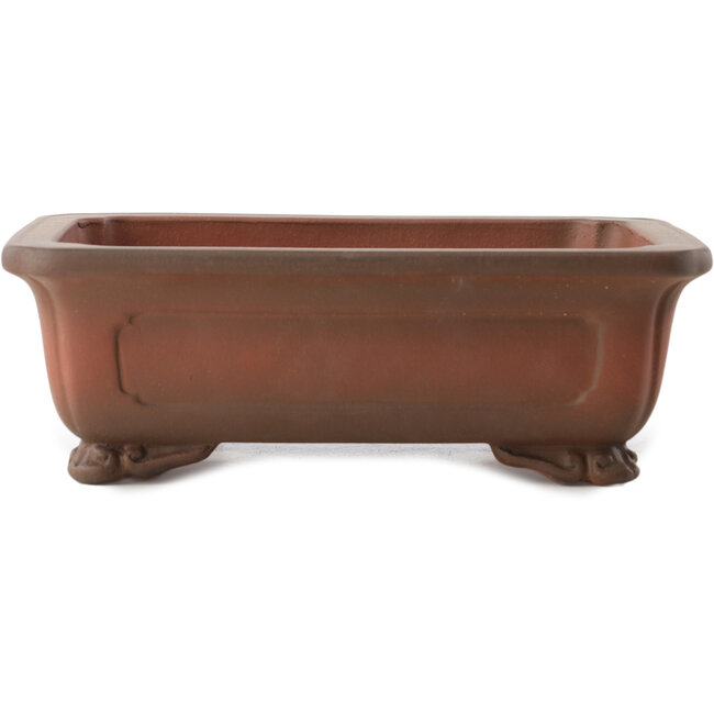 Vaso bonsai rettangolare non smaltato di Yixing - 174 x 133 x 60 mm