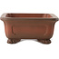 Pot à bonsaï rectangulaire non vernissé par Yixing - 174 x 133 x 60 mm