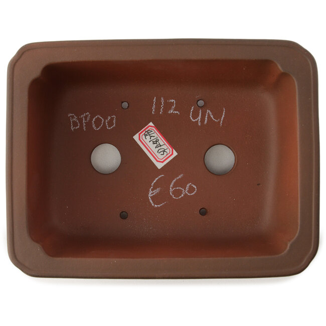 Vaso bonsai rettangolare non smaltato di Yixing - 174 x 133 x 60 mm