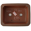 Maceta rectangular para bonsái sin esmaltar de Yixing - 174 x 133 x 60 mm
