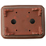 Maceta rectangular para bonsái sin esmaltar de Yixing - 174 x 133 x 60 mm