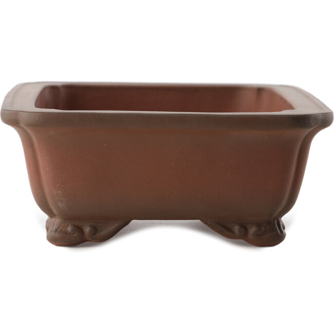 Rechthoekige ongeglazuurde bonsaipot van Yixing - 186 x 141 x 58 mm
