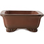 Pot à bonsaï rectangulaire non émaillé par Yixing - 186 x 141 x 58 mm